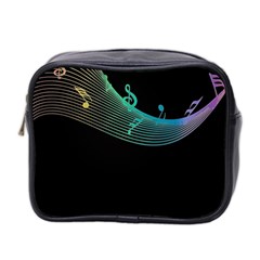 Musical Wave Mini Travel Toiletry Bag (two Sides) by urockshop