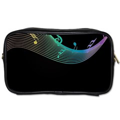 Musical Wave Travel Toiletry Bag (two Sides) by urockshop