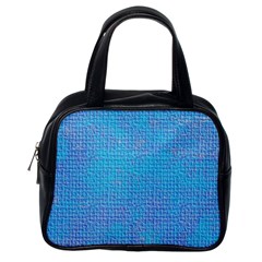 Textured Blue & Purple Abstract Classic Handbag (one Side) by StuffOrSomething