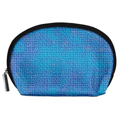 Textured Blue & Purple Abstract Accessory Pouch (large) by StuffOrSomething