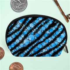 Bright Blue Tiger Bling Pattern  Accessory Pouch (large) by OCDesignss