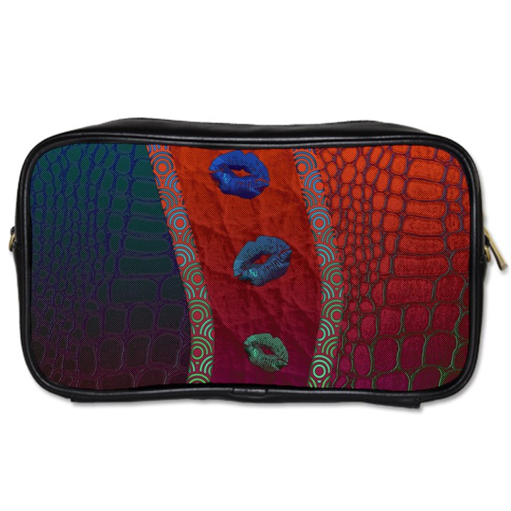 Funky Florescent Sassy Lips  Travel Toiletry Bag (Two Sides)