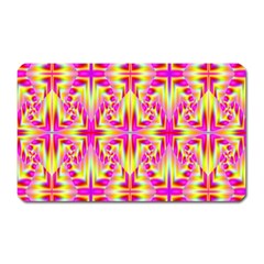 Pink And Yellow Rave Pattern Magnet (rectangular) by KirstenStar