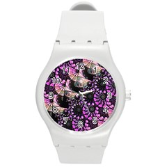 Hippy Fractal Spiral Stacks Plastic Sport Watch (medium) by KirstenStar