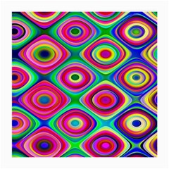 Psychedelic Checker Board Glasses Cloth (medium, Two Sided) by KirstenStar