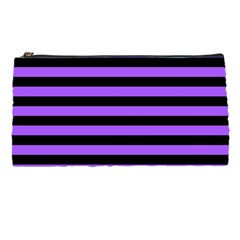 Purple Stripes Pencil Case by ArtistRoseanneJones