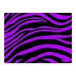 Purple Zebra Double Sided Flano Blanket (Mini) 35 x27  Blanket Back