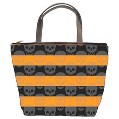 Deathrock Stripes Bucket Handbag by ArtistRoseanneJones