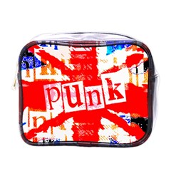 Punk Union Jack Mini Travel Toiletry Bag (one Side) by ArtistRoseanneJones