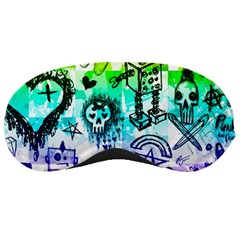 Rainbow Scene Kid Sketches Sleeping Mask by ArtistRoseanneJones