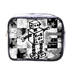 Sketched Robot Mini Travel Toiletry Bag (one Side) by ArtistRoseanneJones