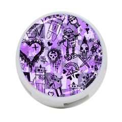 Purple Scene Kid Sketches 4-port Usb Hub (one Side) by ArtistRoseanneJones