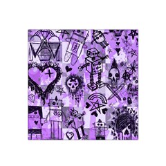 Purple Scene Kid Sketches Satin Bandana Scarf by ArtistRoseanneJones