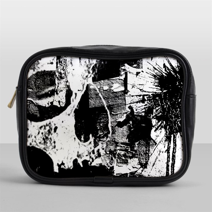 Grunge Skull Mini Travel Toiletry Bag (One Side)