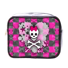 Princess Skull Heart Mini Travel Toiletry Bag (one Side) by ArtistRoseanneJones