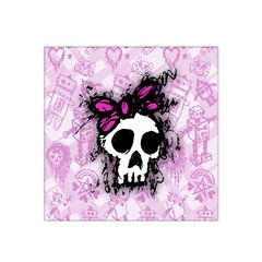 Sketched Skull Princess Satin Bandana Scarf by ArtistRoseanneJones