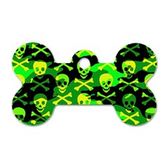 Skull Camouflage Dog Tag Bone (two Sided) by ArtistRoseanneJones