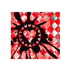 Love Heart Splatter Double Sided Flano Blanket (mini) by ArtistRoseanneJones