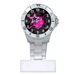 Pink Star Graphic Nurses Watch Front