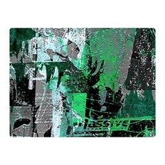 Green Urban Graffiti Double Sided Flano Blanket (mini) by ArtistRoseanneJones