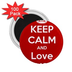 Keep Calm And Love Music 5739 2 25  Button Magnet (100 Pack) by SuperFunHappyTime