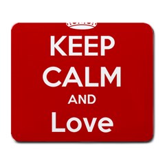 Keep Calm And Love Music 5739 Large Mouse Pad (rectangle) by SuperFunHappyTime