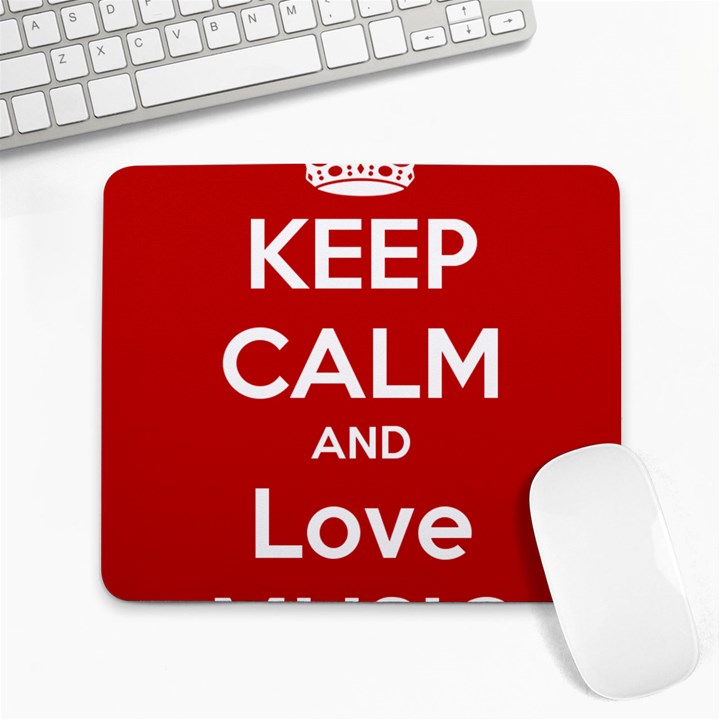 Keep Calm And Love Music 5739 Large Mouse Pad (Rectangle)