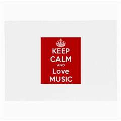 Keep Calm And Love Music 5739 Glasses Cloth (large) by SuperFunHappyTime