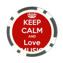 Keep Calm And Love Music 5739 Poker Chip (10 Pack) by SuperFunHappyTime