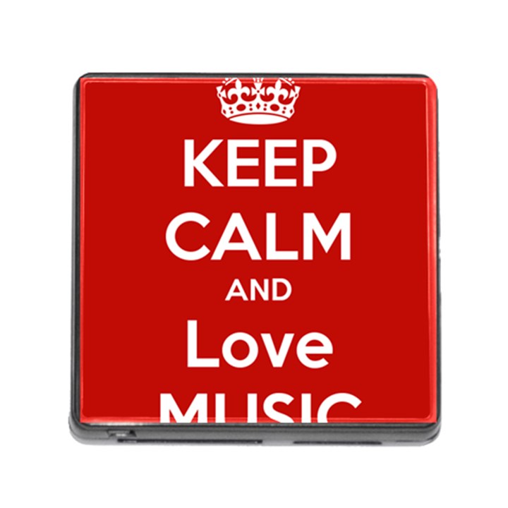 Keep Calm And Love Music 5739 Memory Card Reader with Storage (Square)