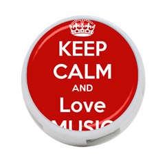 Keep Calm And Love Music 5739 4-port Usb Hub (one Side) by SuperFunHappyTime