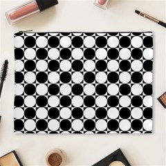 Black And White Polka Dots Cosmetic Bag (xl) by ElenaIndolfiStyle