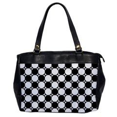 Black And White Polka Dots Oversize Office Handbag (one Side) by ElenaIndolfiStyle