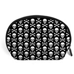 Skull and Crossbones Pattern Accessory Pouch (Large) Front