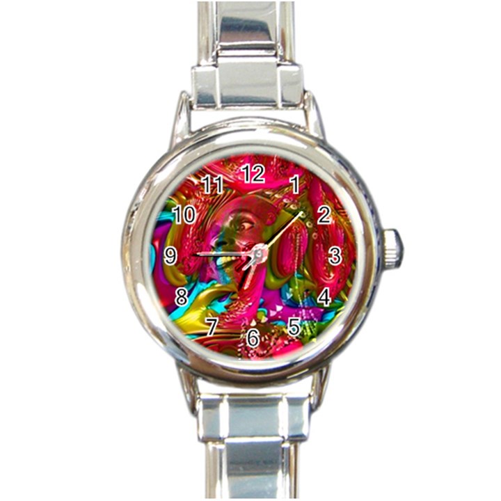 Music Festival Round Italian Charm Watch