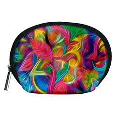 Colorful Floral Abstract Painting Accessory Pouch (medium) by KirstenStar