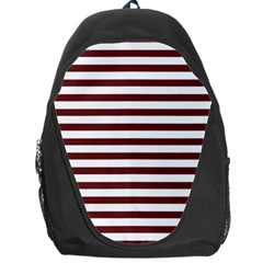 Marsala Stripes Backpack Bag by ElenaIndolfiStyle