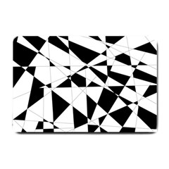 Shattered Life In Black & White Small Door Mat by StuffOrSomething