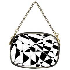 Shattered Life In Black & White Chain Purse (one Side) by StuffOrSomething