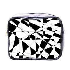 Shattered Life In Black & White Mini Travel Toiletry Bag (one Side) by StuffOrSomething