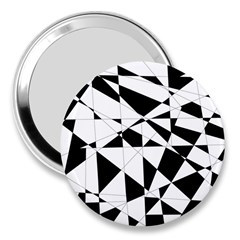 Shattered Life In Black & White 3  Handbag Mirror by StuffOrSomething