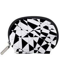 Shattered Life In Black & White Accessory Pouch (small) by StuffOrSomething