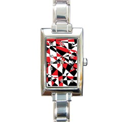 Shattered Life Tricolor Rectangular Italian Charm Watch by StuffOrSomething