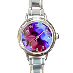 Rippling Satin Round Italian Charm Watch by KirstenStar