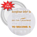 Howarts Letter 3  Button (10 pack) Front