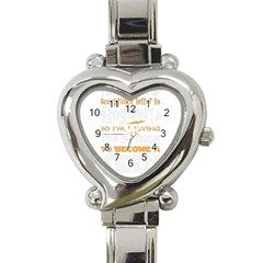 Howarts Letter Heart Italian Charm Watch  by empyrie