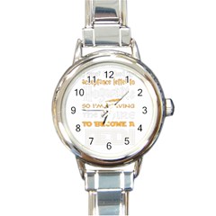 Howarts Letter Round Italian Charm Watch by empyrie