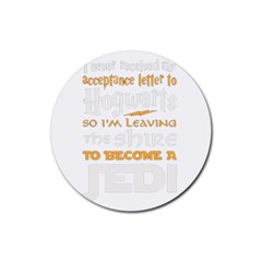 Howarts Letter Drink Coaster (round) by empyrie