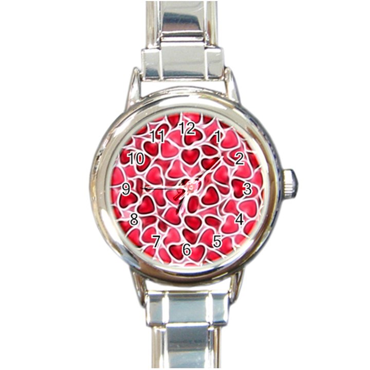 Candy Hearts Round Italian Charm Watch