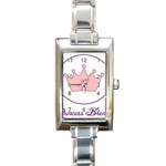 Princess Brenna2 Fw Rectangular Italian Charm Watch Front